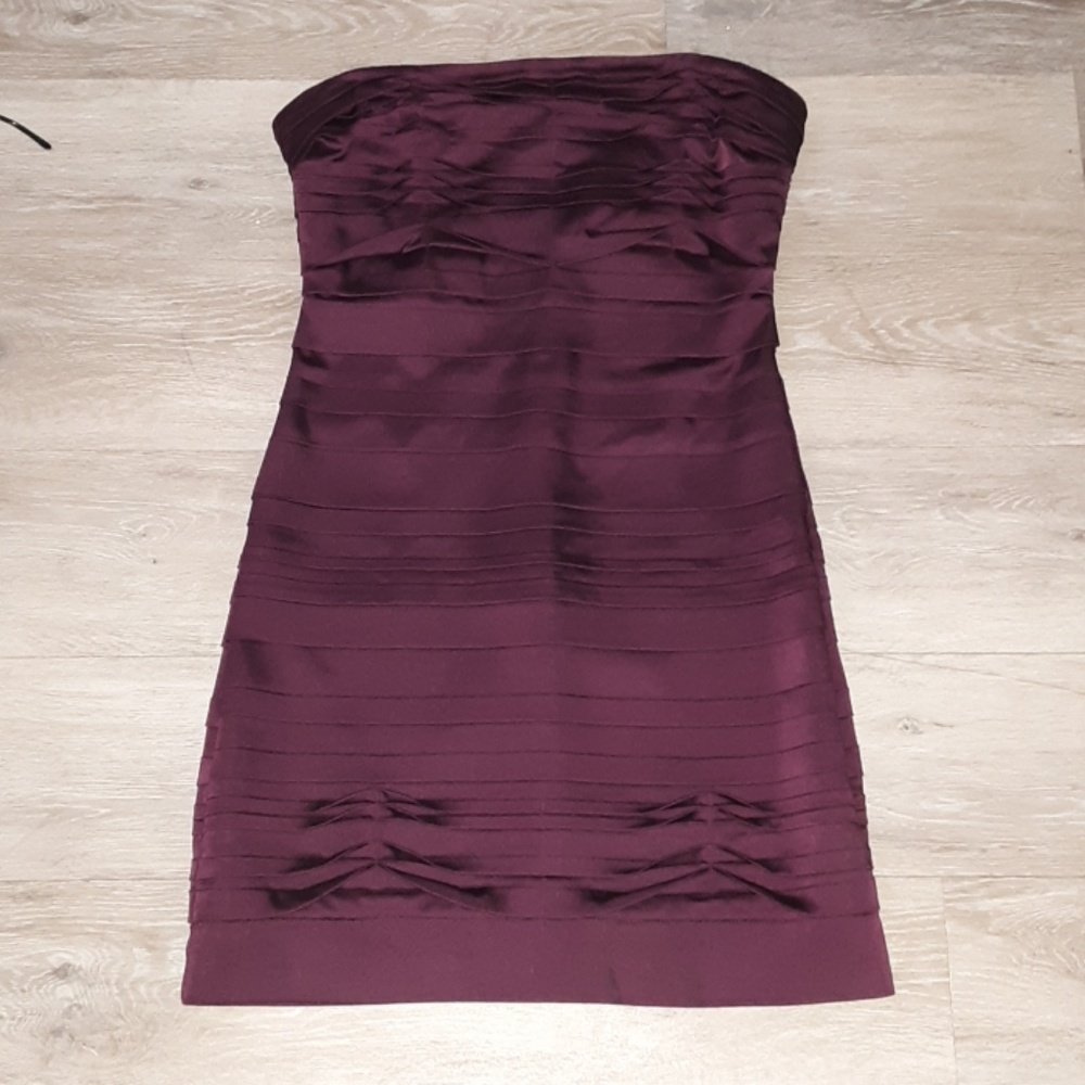 BCBGMAXAZRIA strapless tiered dress-6